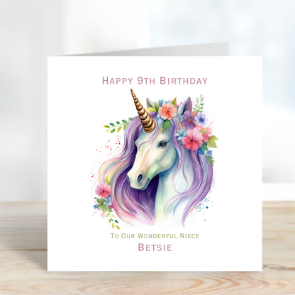 Unicorn Birthday Card - C608