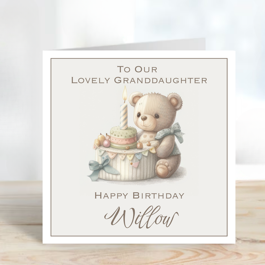 Cute Teddy Birthday Card - C525