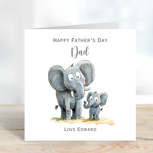 Father's Day Card - Cute Elephant Design - C792