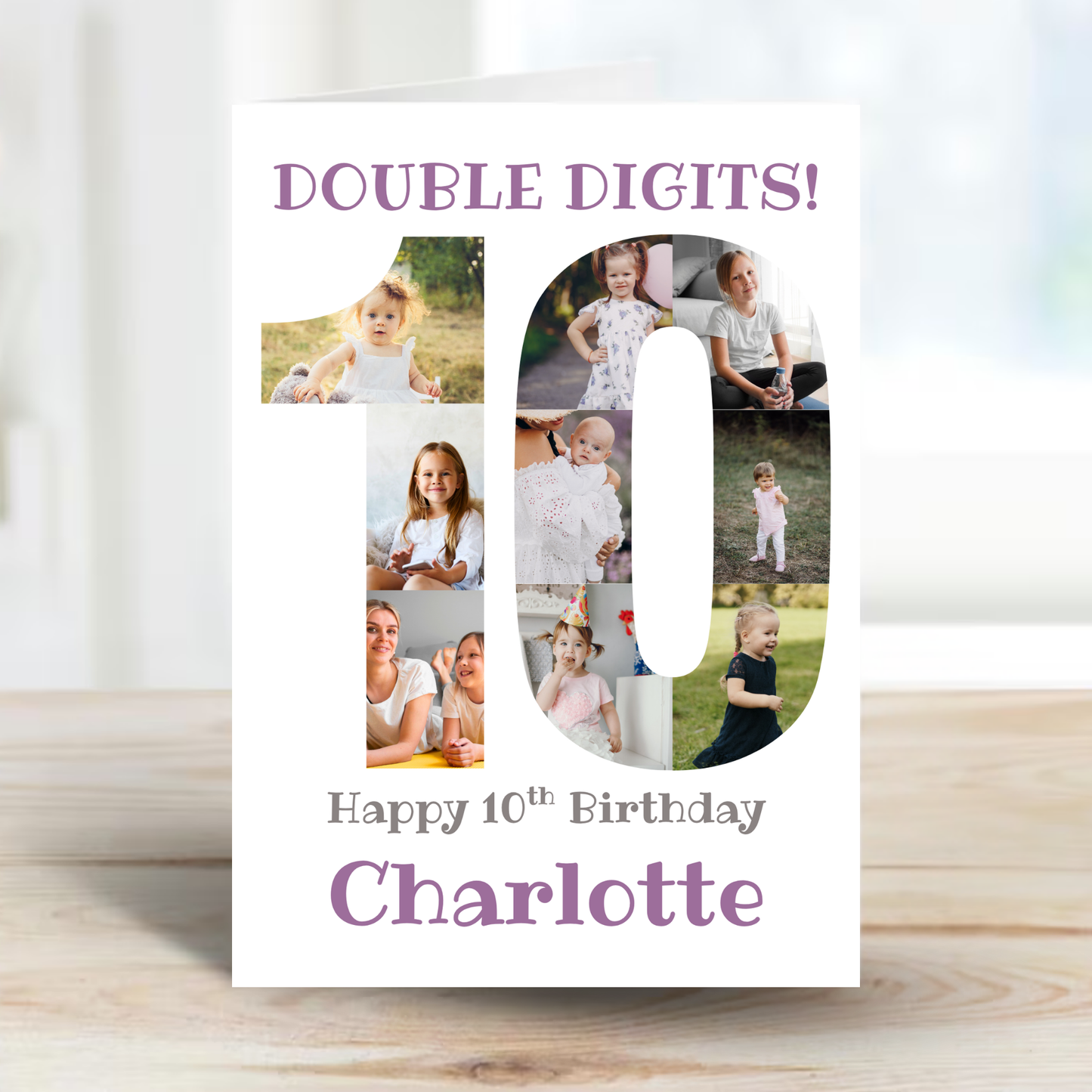 Double Digits! 10th  Birthday Photo Card - PC21