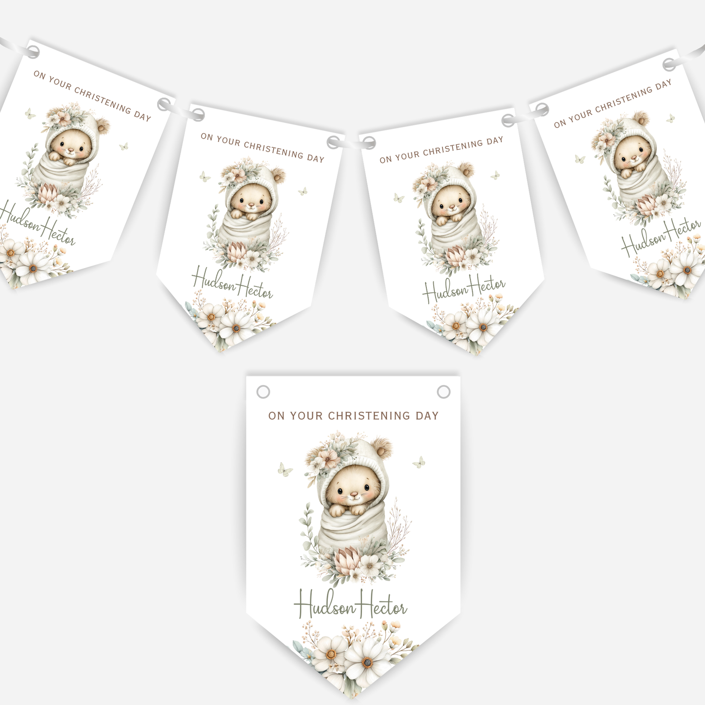 Christening or Baptism Cute Baby Bunting - B268