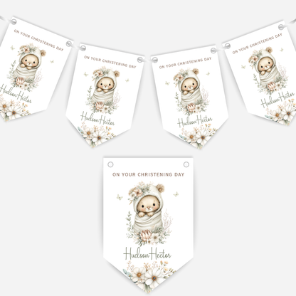 Christening or Baptism Cute Baby Bunting - B268