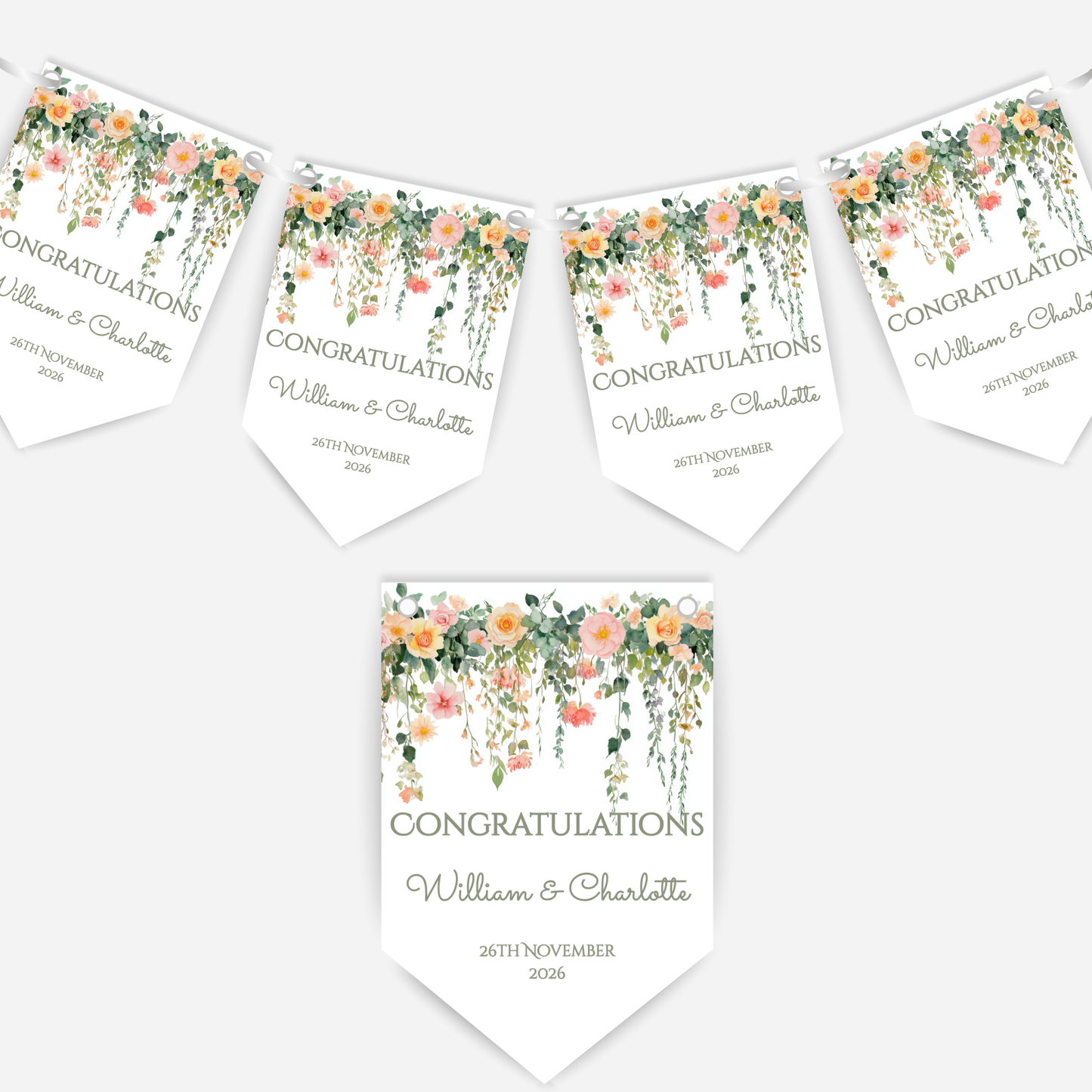 Engagement or Wedding Bunting - B288