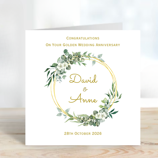 Golden Wedding Anniversary Card - C841
