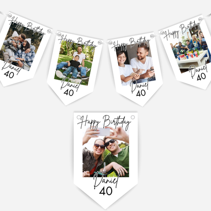 Personalised Photo Birthday Bunting - B266