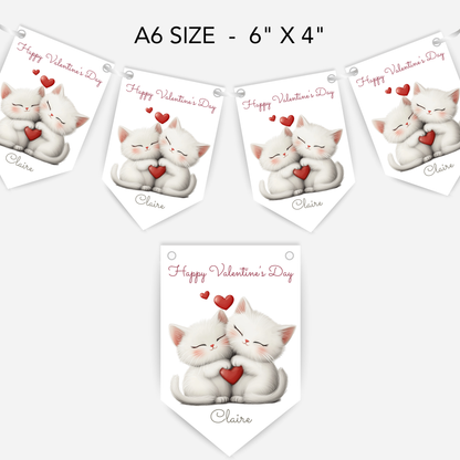 Valentine's Day Cute Kitten Bunting - S189V