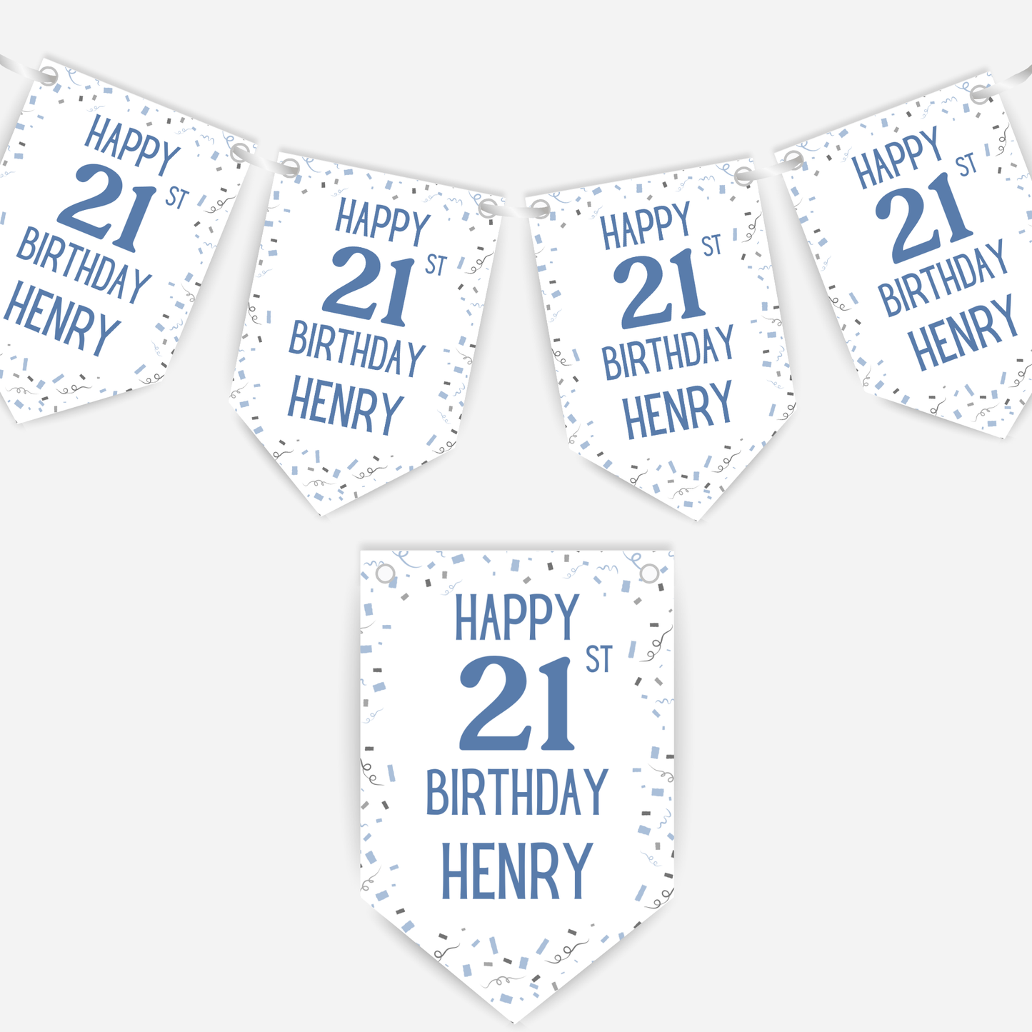 Party Style Any Age Birthday Bunting - B100