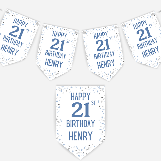 Party Style Any Age Birthday Bunting - B100