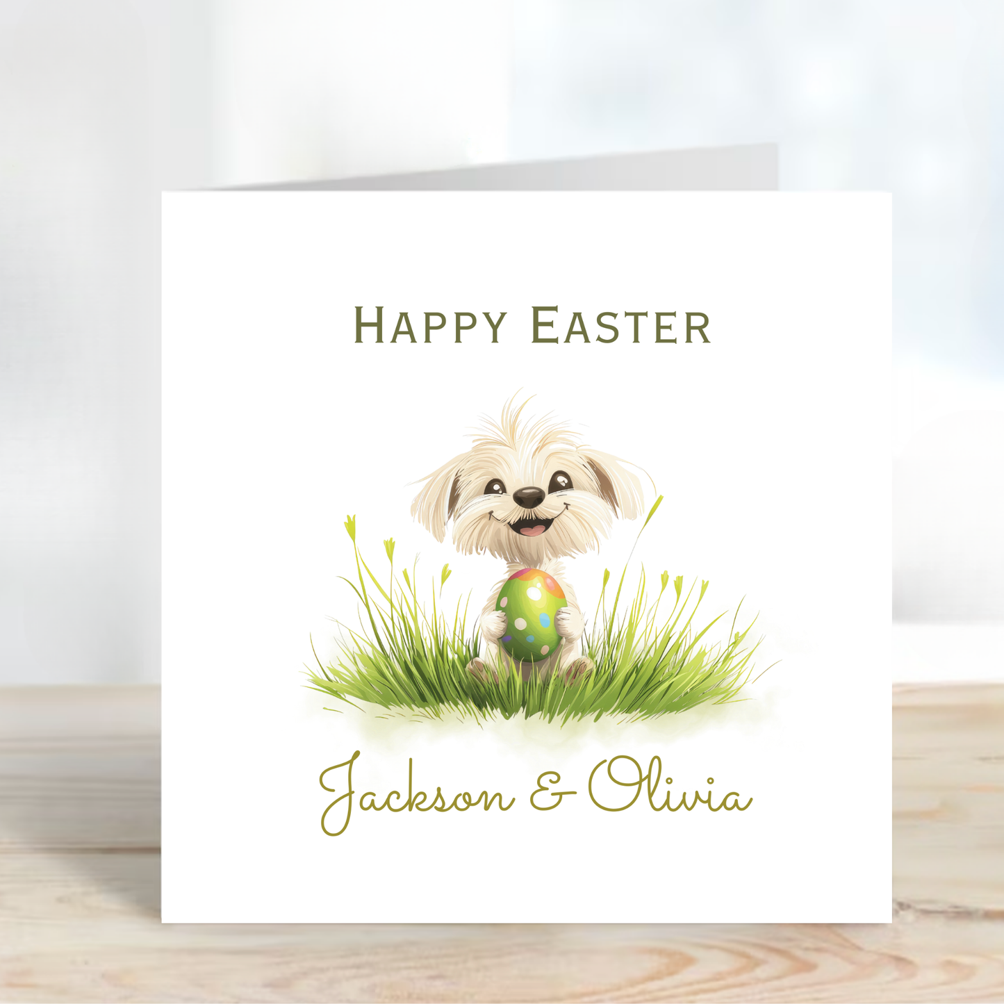 Easter Card With A Cute Puppy Design - C817
