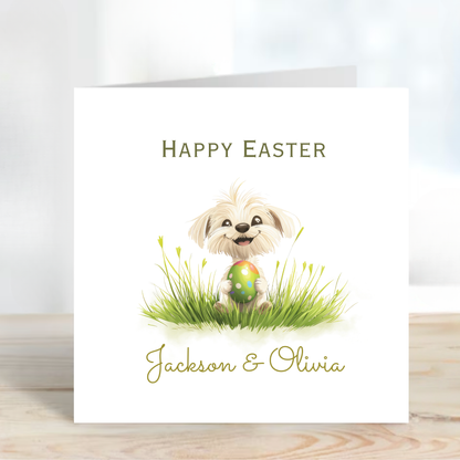 Easter Card With A Cute Puppy Design - C817