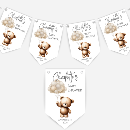 Teddy Bear Baby Shower Bunting - B147
