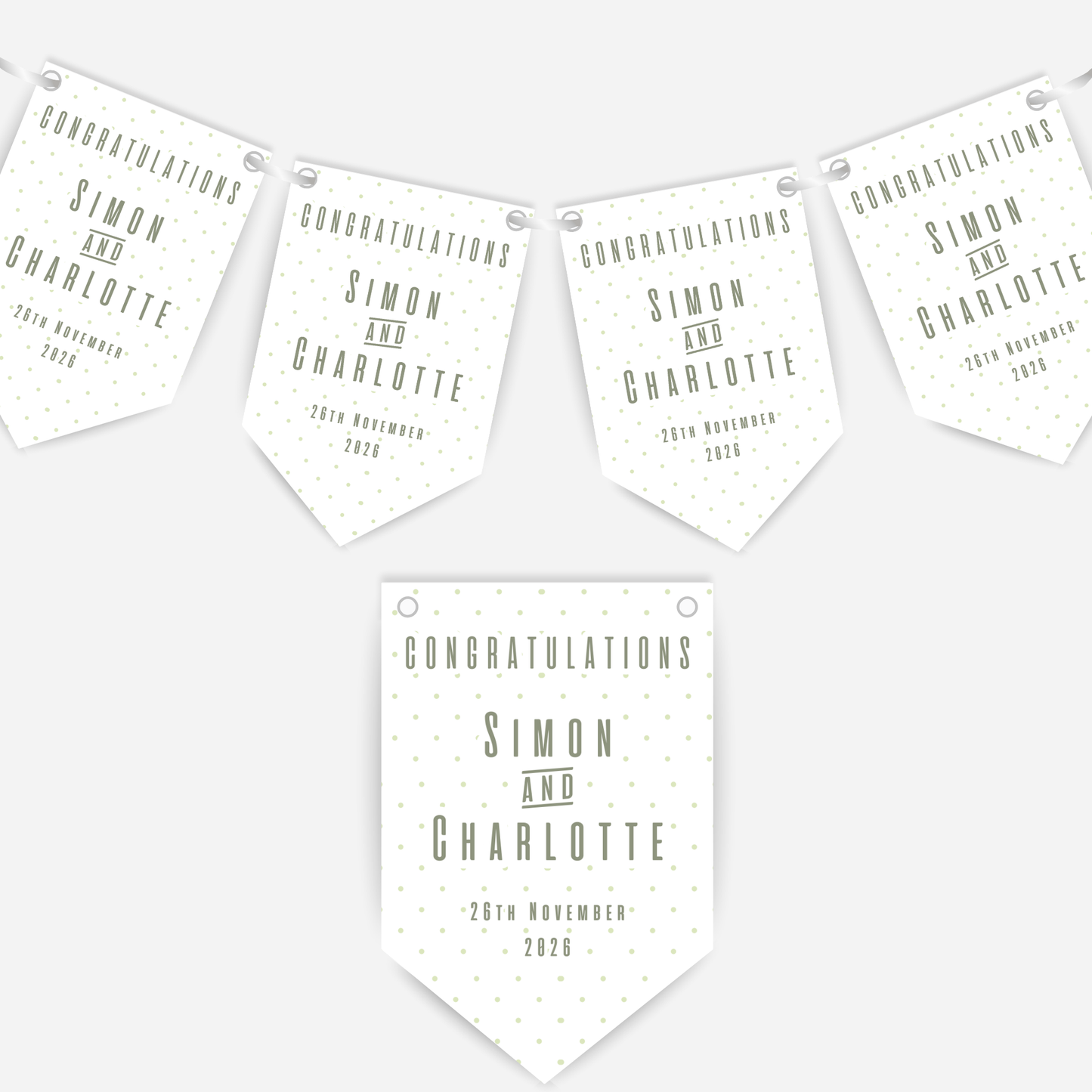 Engagement or Wedding  Congratulations Bunting - B292