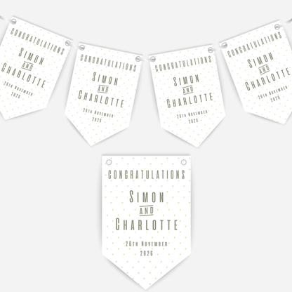 Engagement or Wedding  Congratulations Bunting - B292