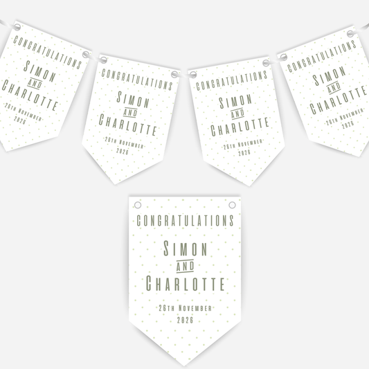 Engagement or Wedding  Congratulations Bunting - B292