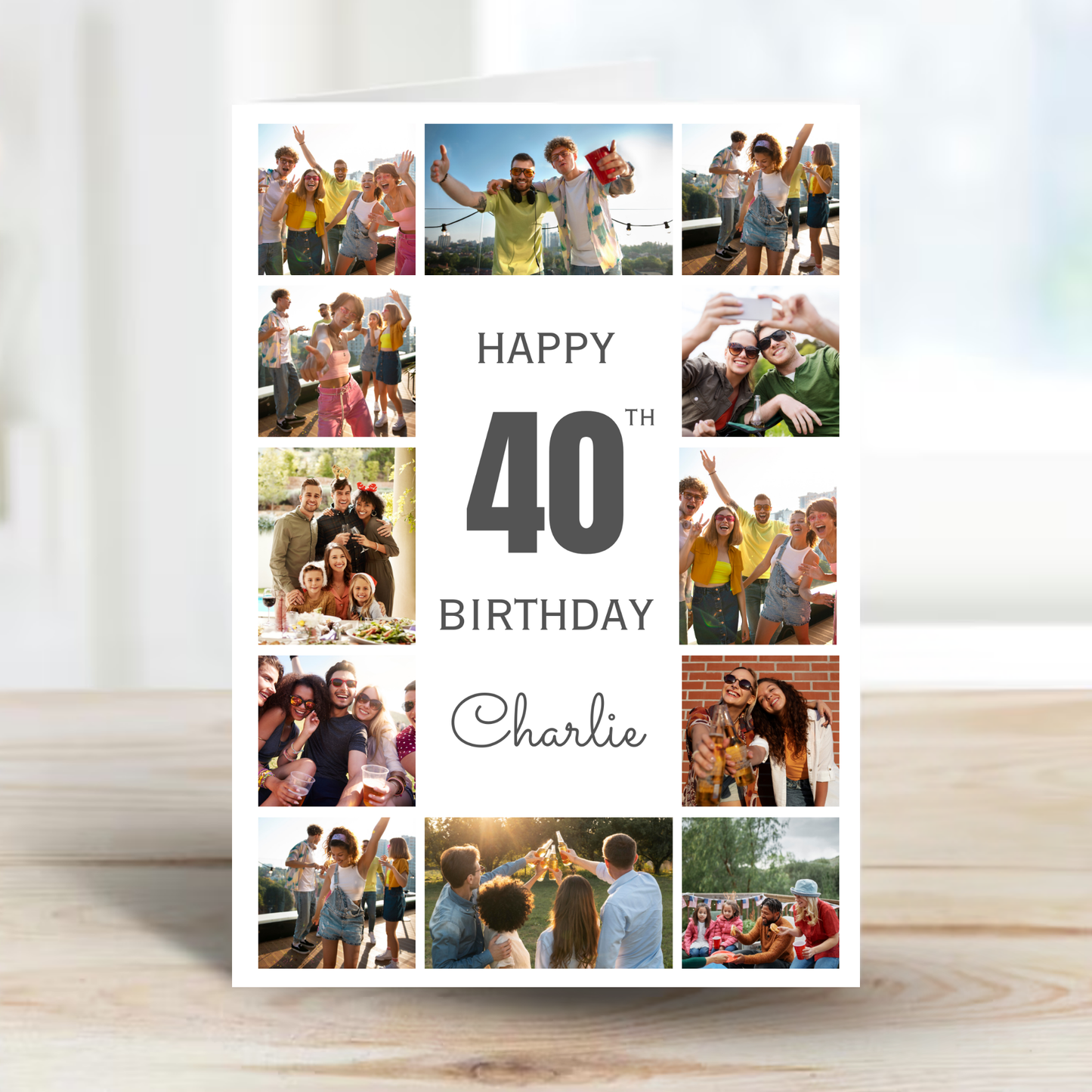 Photo Collage - 12 Photo Memories Card - PC01