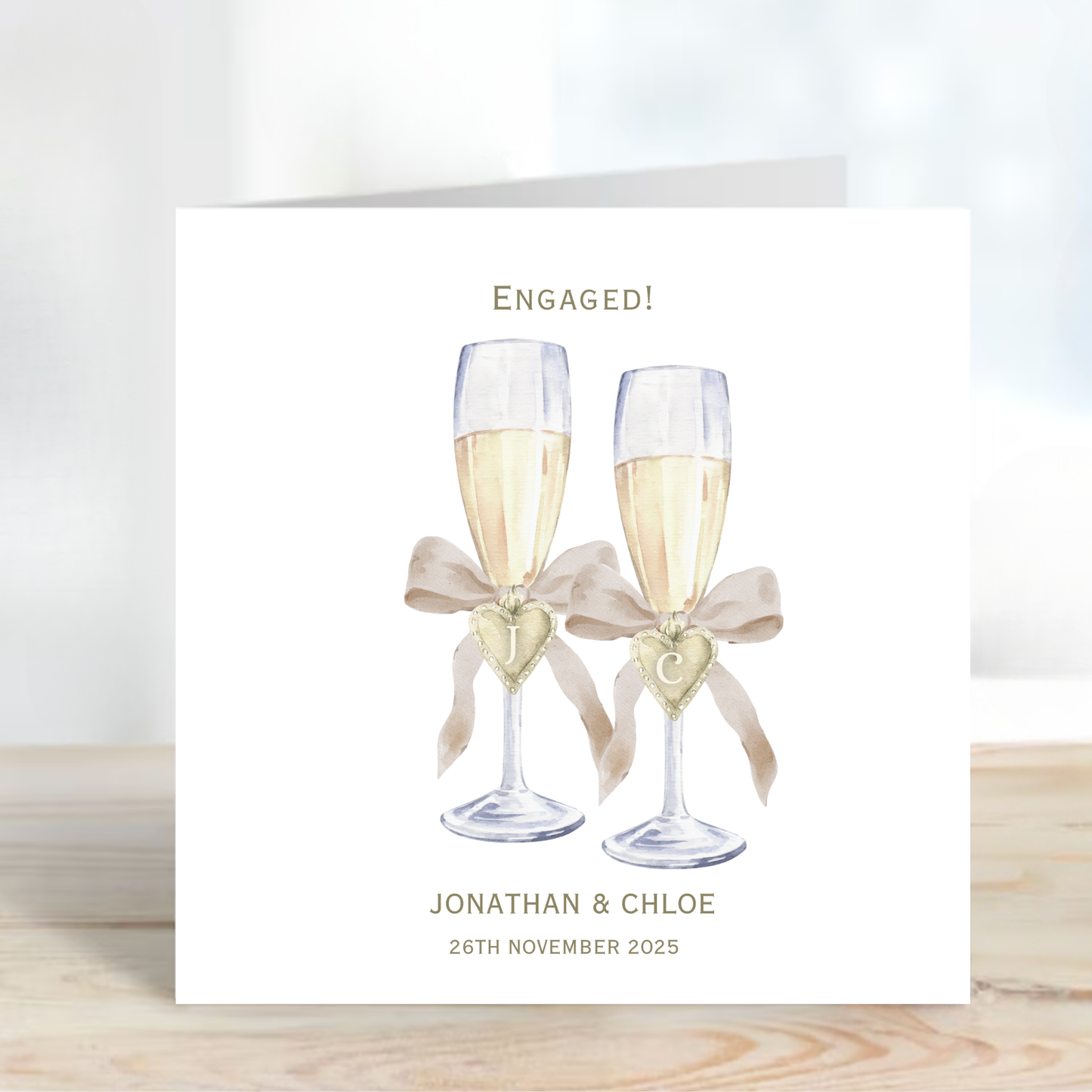 Champagne Glasses Card - C674