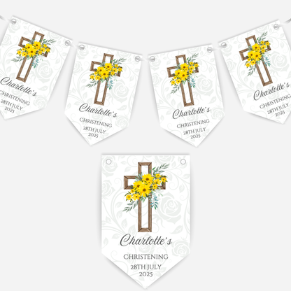 Christening or Baptism Cross Bunting - B116