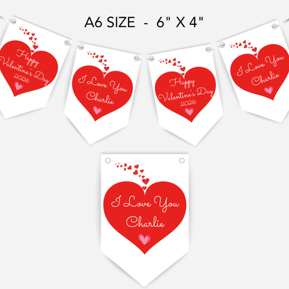 Valentine's Day Heart Bunting - S186V