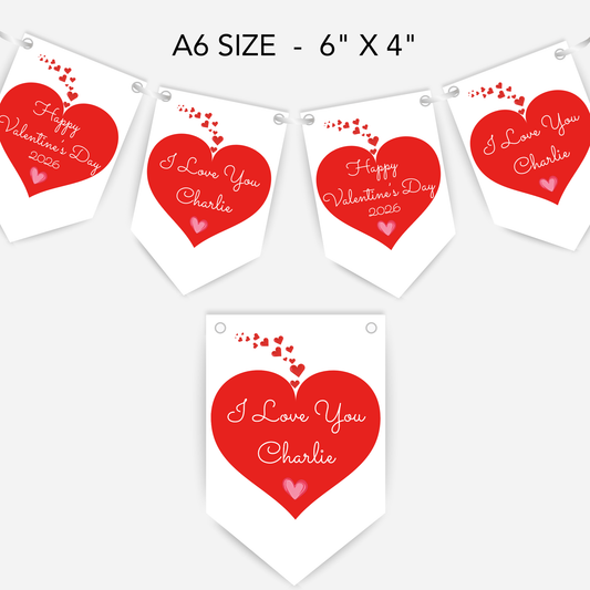 Valentine's Day Heart Bunting - S186V