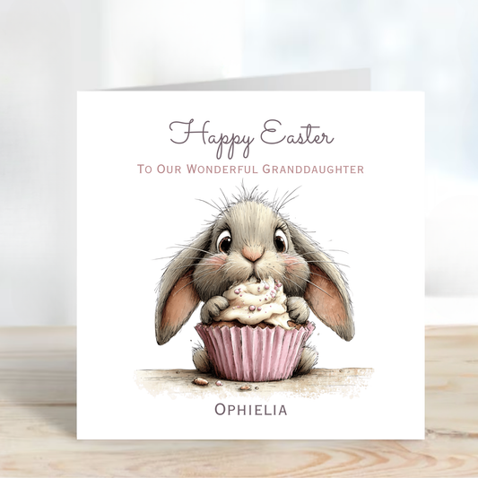 Easter Card With A Cute Bunny Design - C843