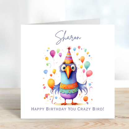 Crazy Bird Birthday Card - C550