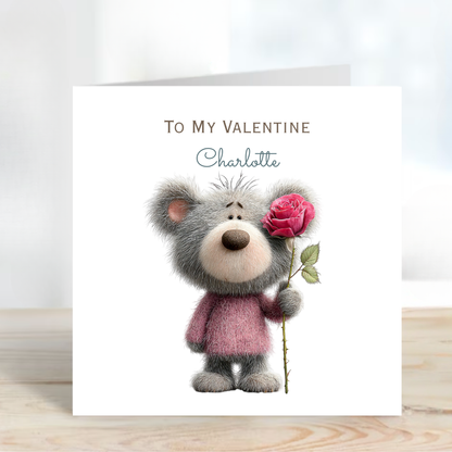 Valentine’s Day Card - Cute Teddy Design - C726