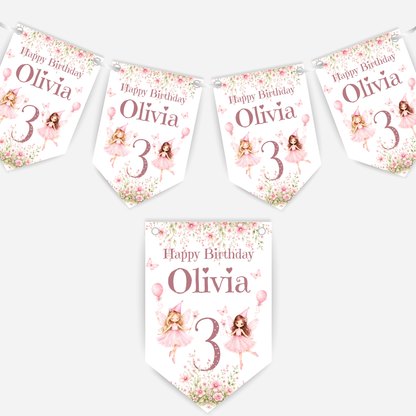 Pretty Pink Fairy Bunting - B308
