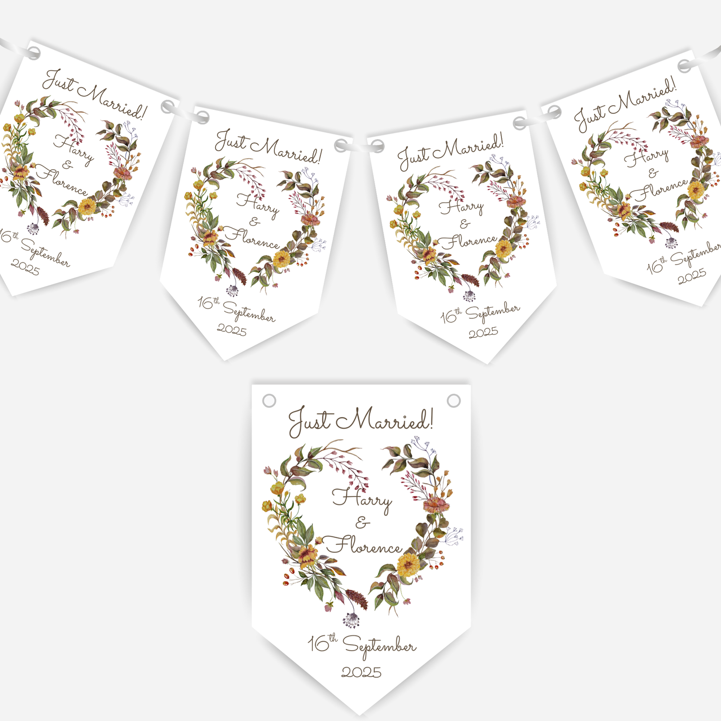Engagement or Wedding Rustic Bunting - B208