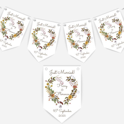 Engagement or Wedding Rustic Bunting - B208
