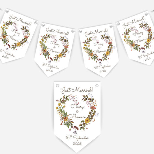 Engagement or Wedding Rustic Bunting - B208