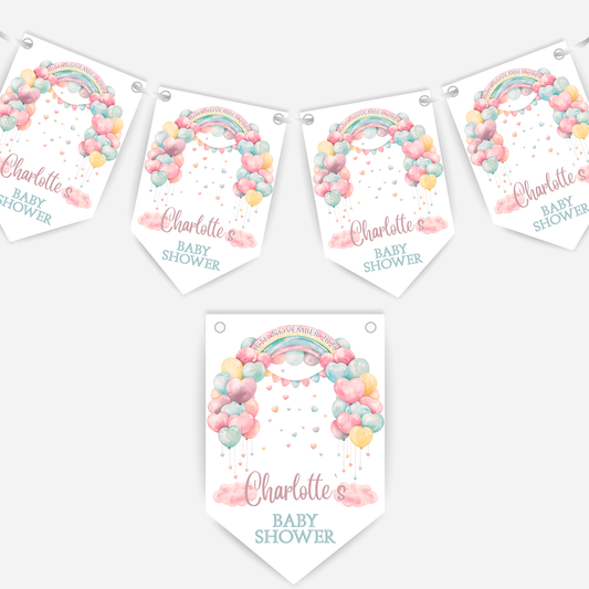 Baby Shower Rainbow Bunting - B235