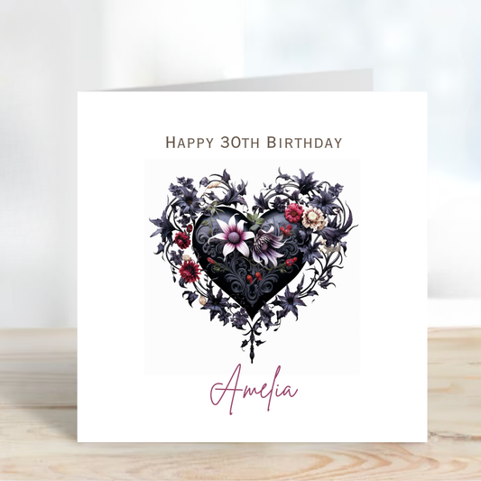 Alternative Gothic Style Black Heart - C581