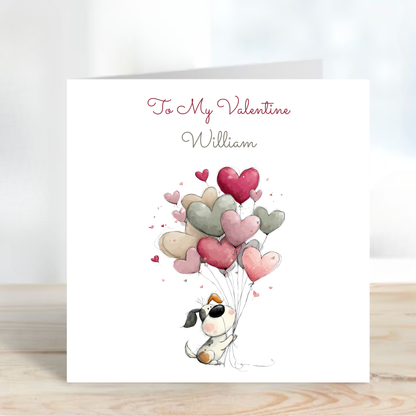 Cute Dog Valentine’s Day Card  - C698