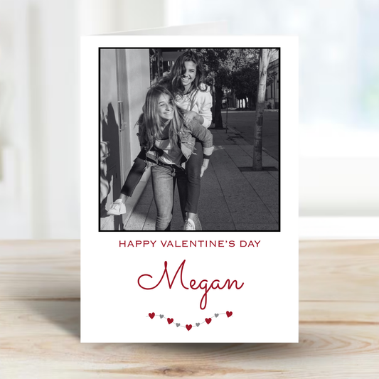 Valentine Photo Card In Black & White - PC30