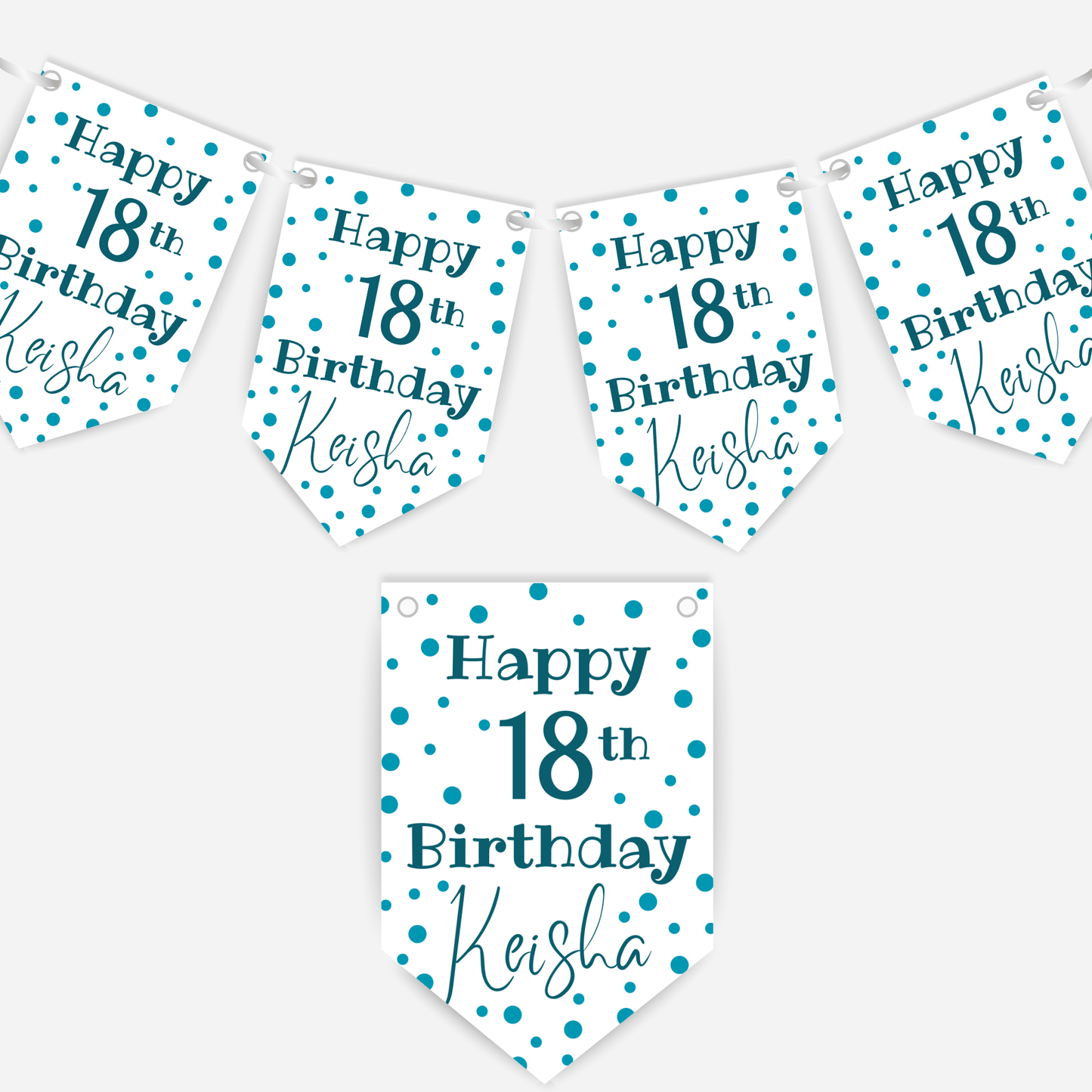 Bright Polka Dot Birthday Bunting - B141