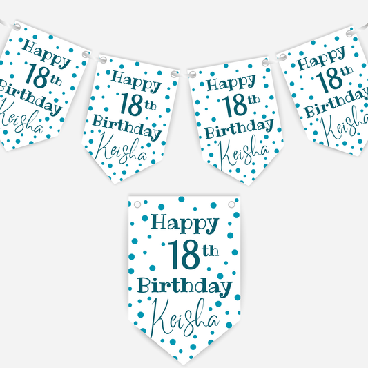 Bright Polka Dot Birthday Bunting - B141