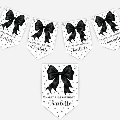 Elegant Black Bow Bunting - B223