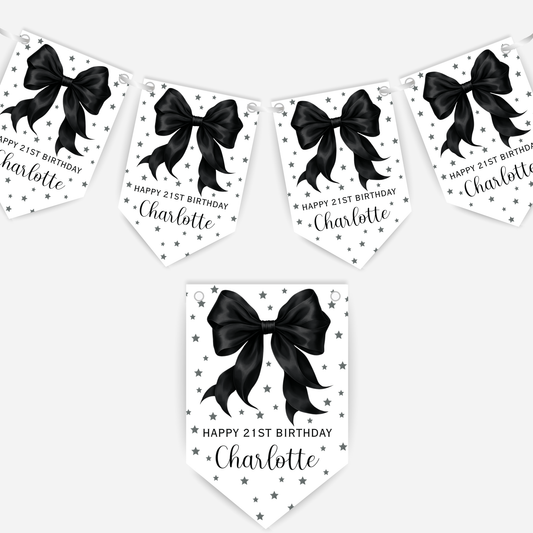 Elegant Black Bow Bunting - B223