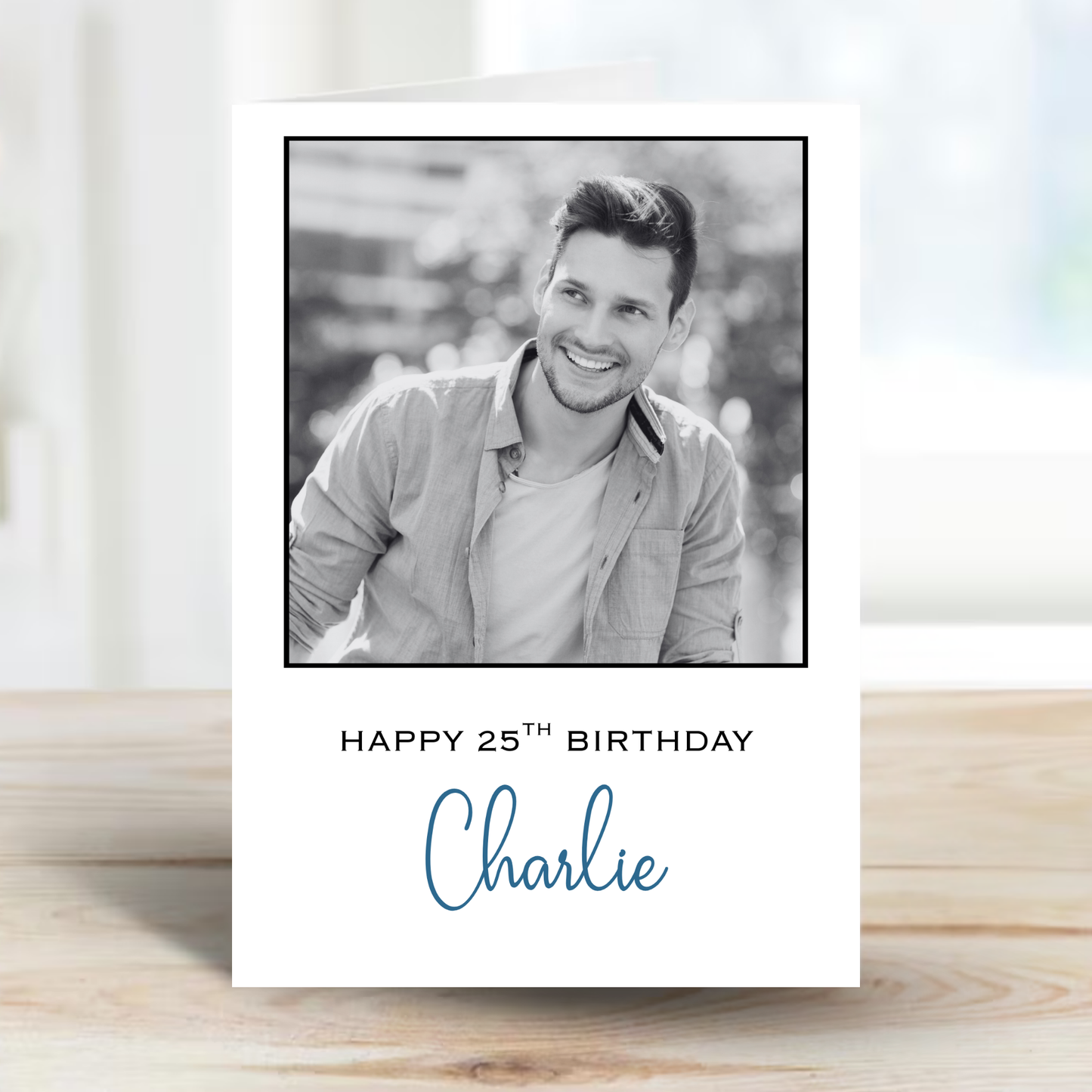 Black and White Photo Birthday Card - PC61