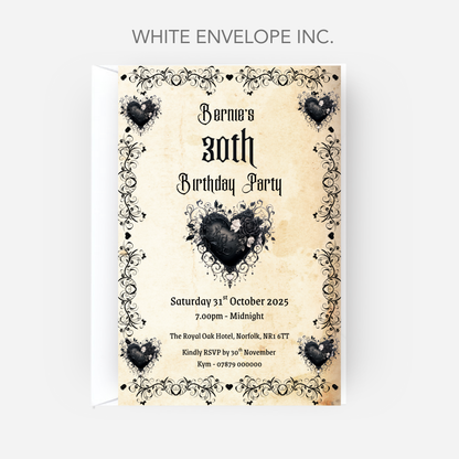 Gothic Style Invitation (Pack of 10 ) - P150
