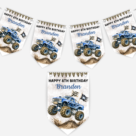 Monster Truck Birthday Bunting - B312