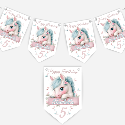Cute Pastel Pony Bunting - B211