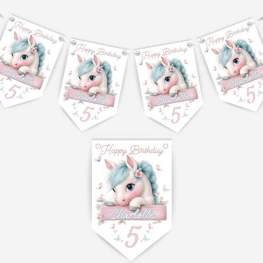 Cute Pastel Pony Bunting - B211