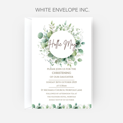 Christening or Baptism Elegant Invitation (Pack of 10 ) - P122