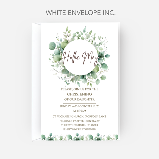 Christening or Baptism Elegant Invitation (Pack of 10 ) - P122