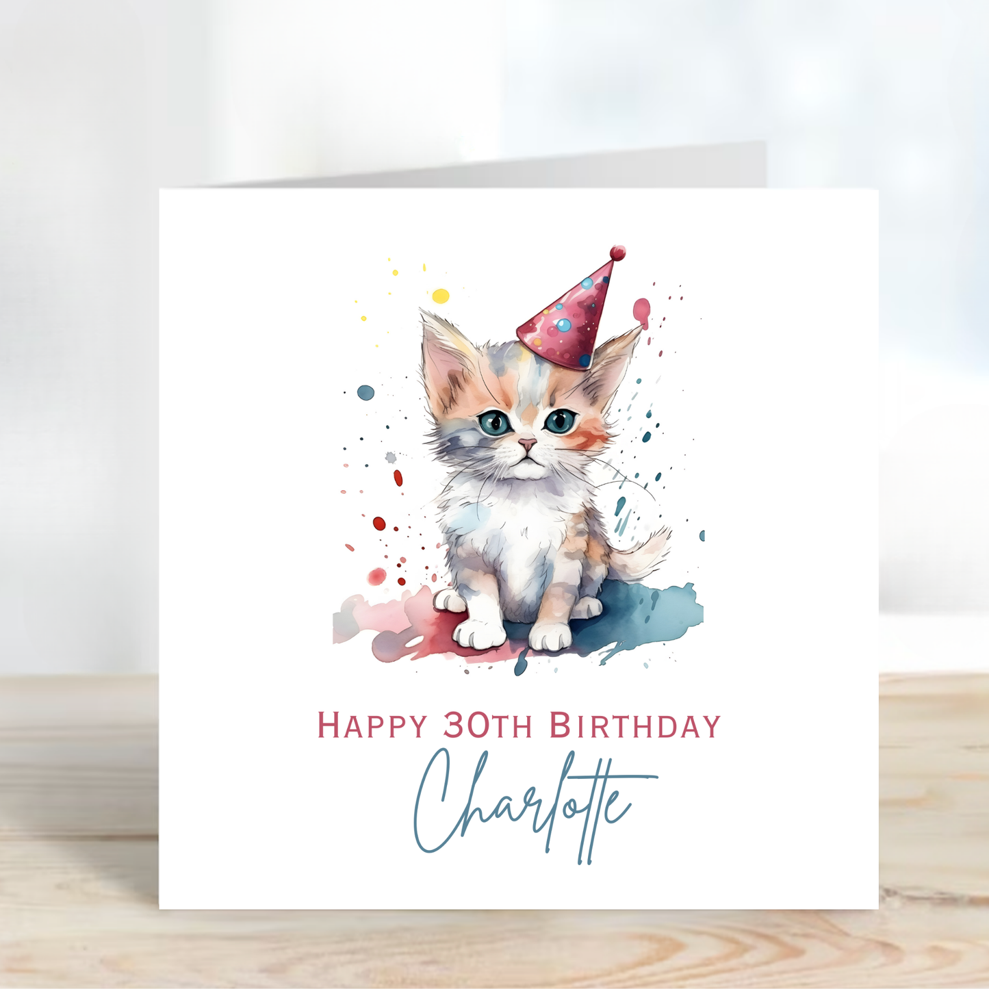 Cute Cat Birthday Card - C552
