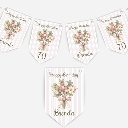 Elegant Floral Number Bunting  B209