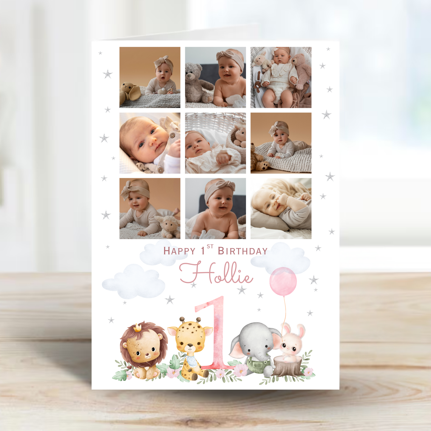 First Birthday Photo Collage Card - PC47