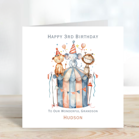 Circus Themed Birthday Card - C538