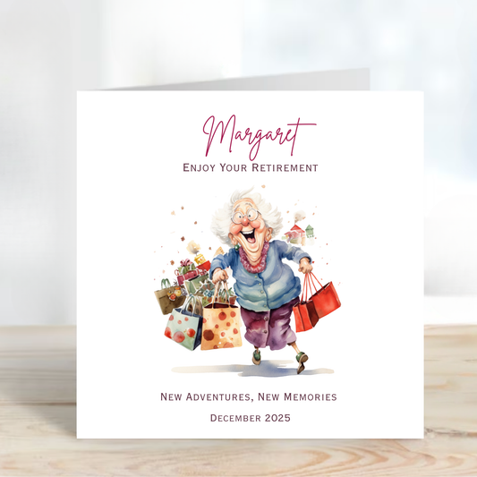Fun Shopping Themed Retirement Card - C693